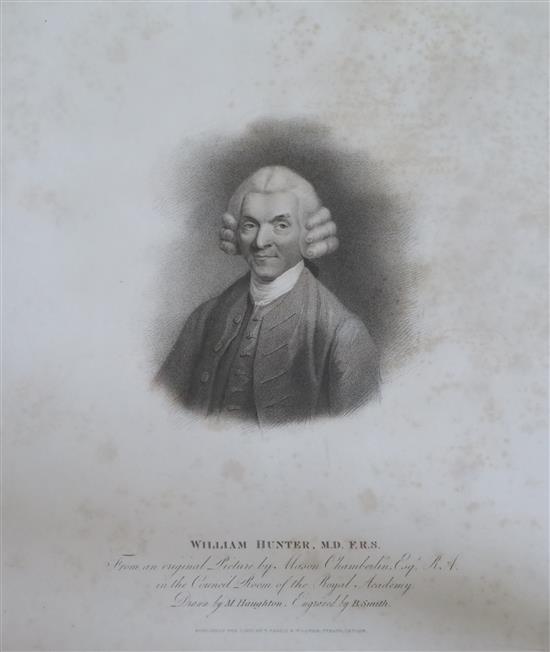 A collection of seven assorted 18th century and later engraved portraits of surgeons and physicians,